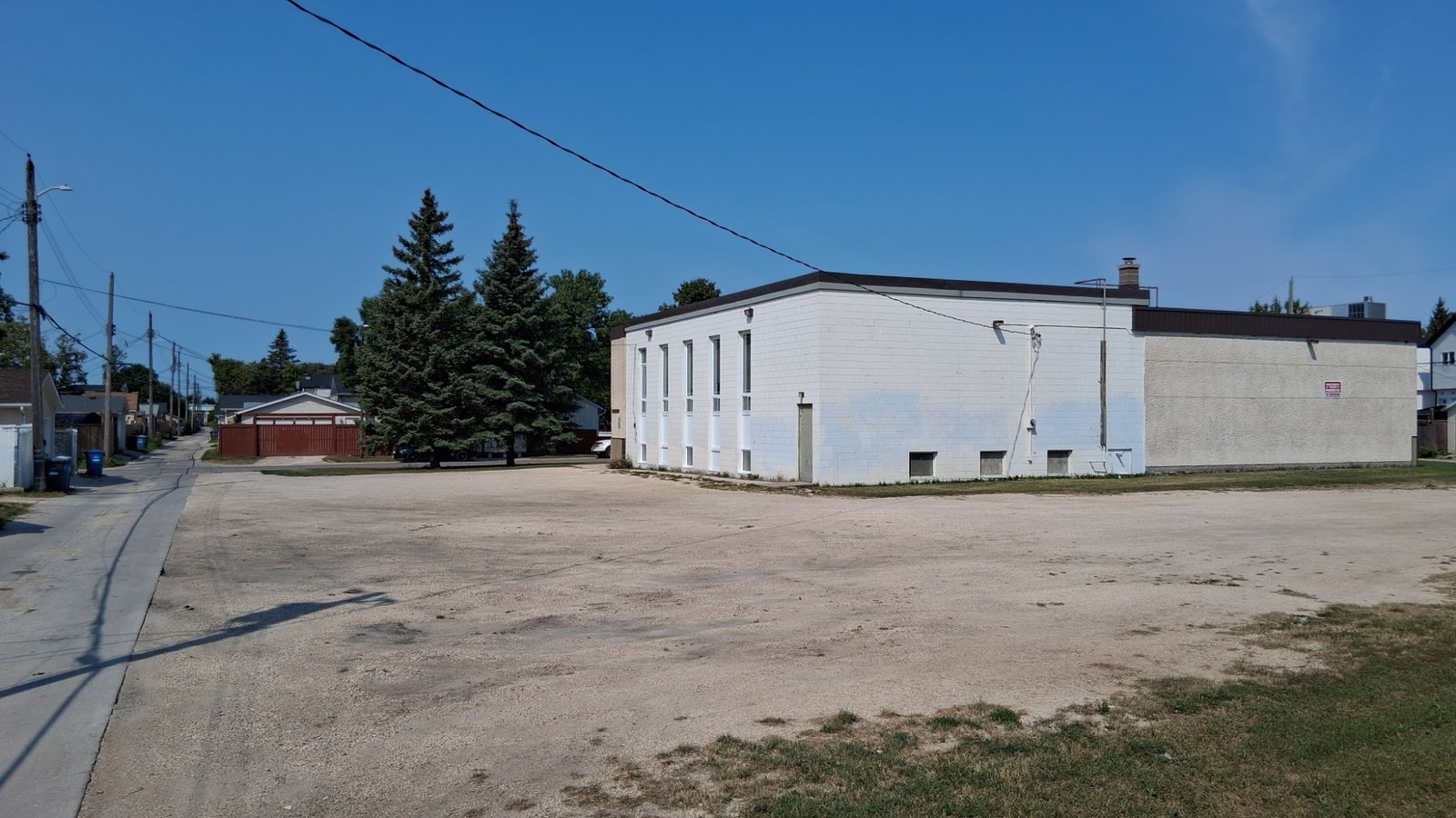 Parking lot beside the church